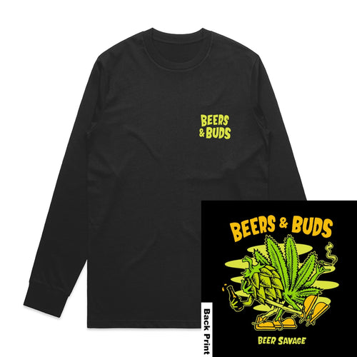 Unisex | Beers And Buds | Long Sleeve Crew